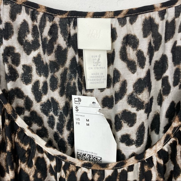 H&M Leopard Cheetah print Swing tunic length dress size M - Picture 7 of 7